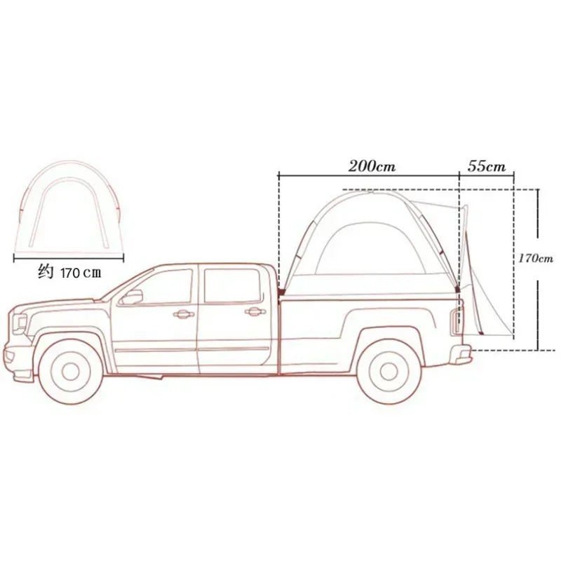 TENTE DE TOIT POUR PICK UP - Camping Vacances
