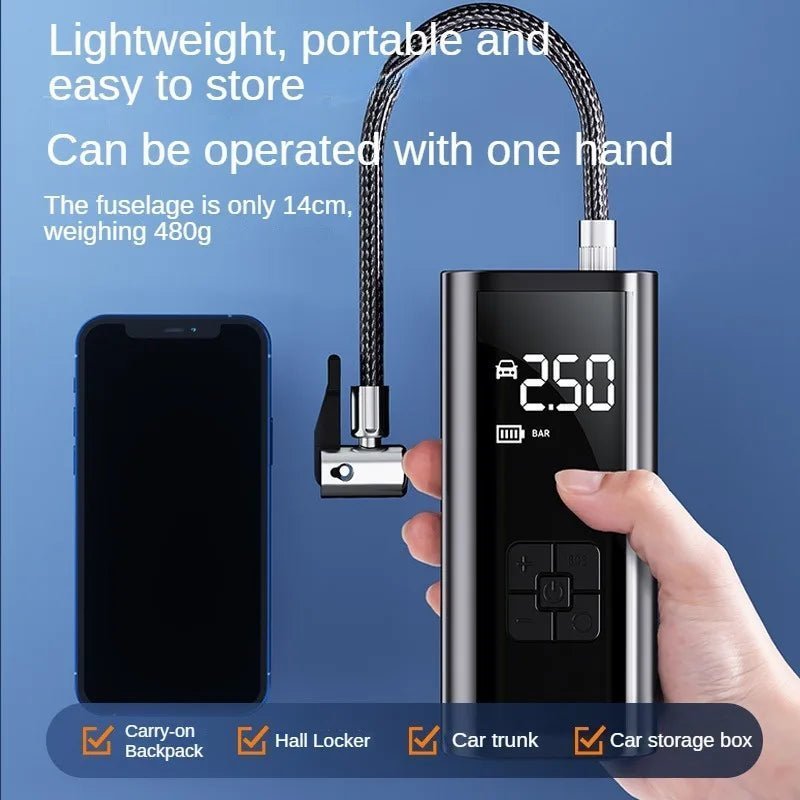 GONFLEUR PNEU VOITURE SANS FIL - Camping Vacances