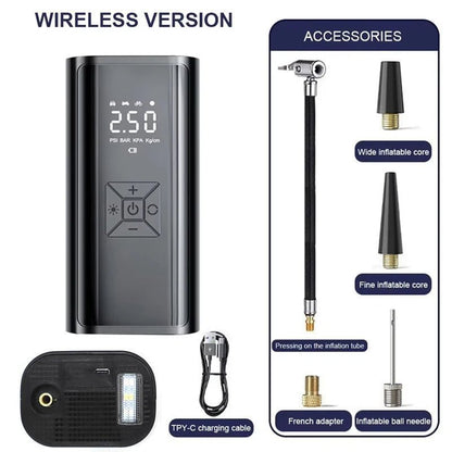 GONFLEUR PNEU VOITURE SANS FIL - Camping Vacances