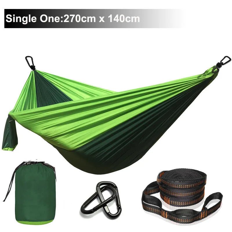 HAMAC TOILE DE PARACHUTE | Ultra - résistant - Camping Vacances