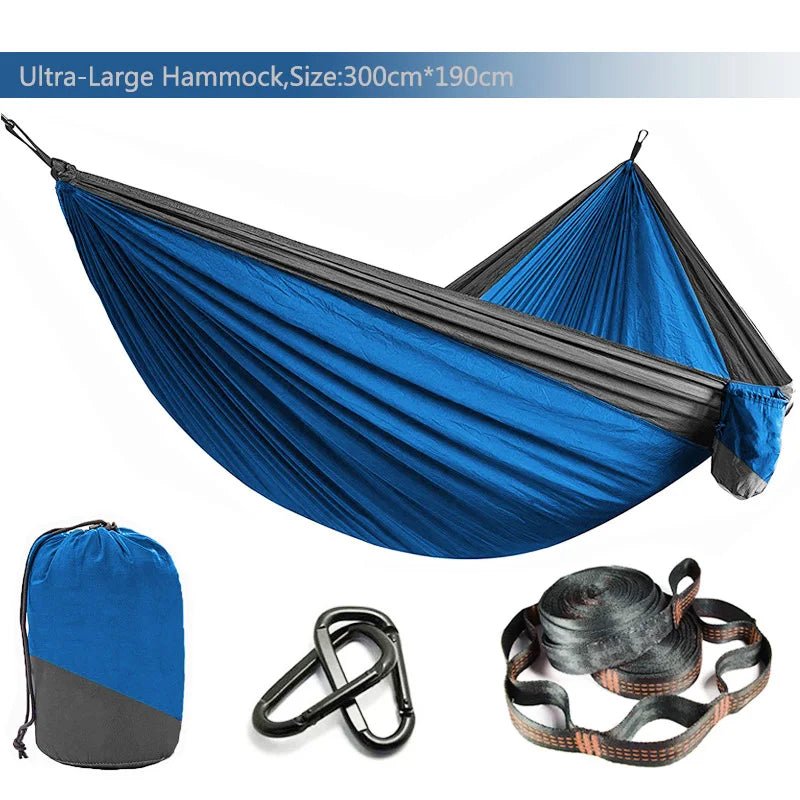 HAMAC TOILE DE PARACHUTE | Ultra - résistant - Camping Vacances