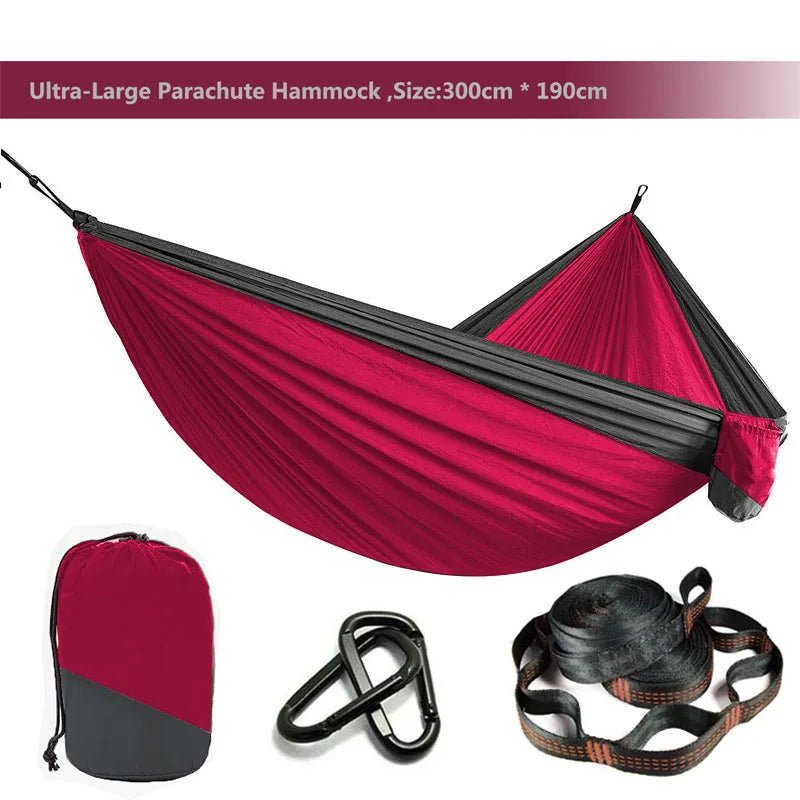 HAMAC TOILE DE PARACHUTE | Ultra - résistant - Camping Vacances