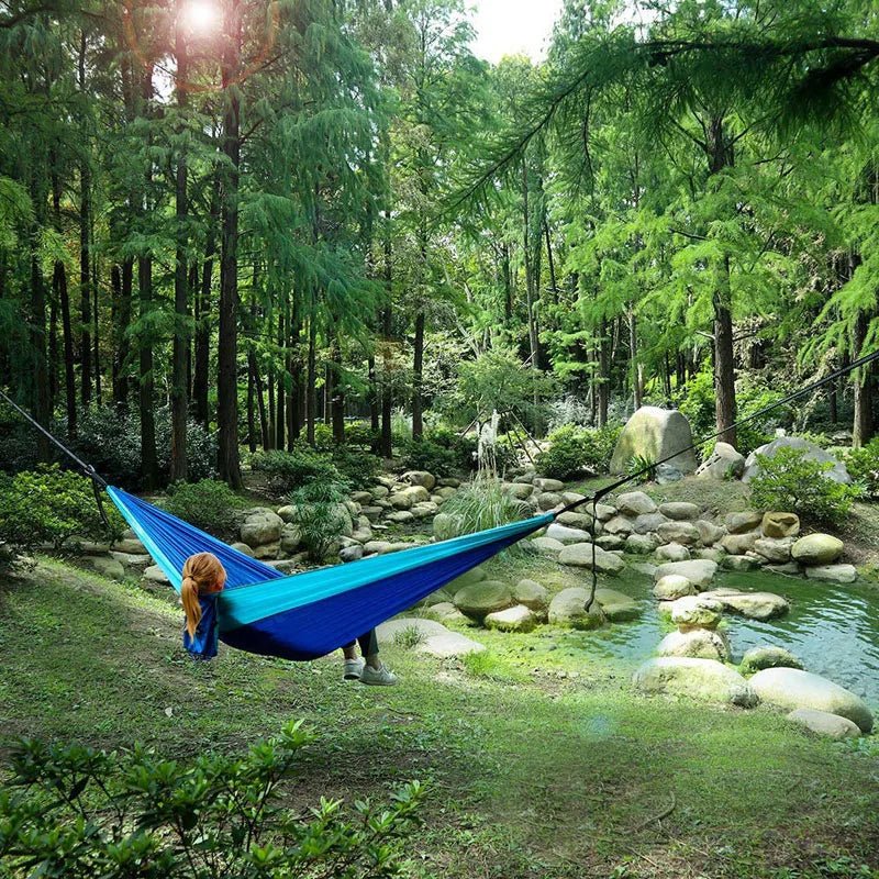 HAMAC TOILE DE PARACHUTE | Ultra - résistant - Camping Vacances