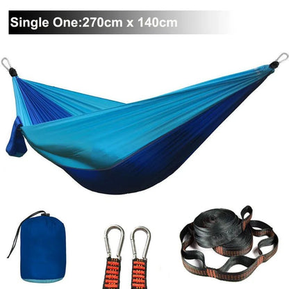 HAMAC TOILE DE PARACHUTE | Ultra - résistant - Camping Vacances