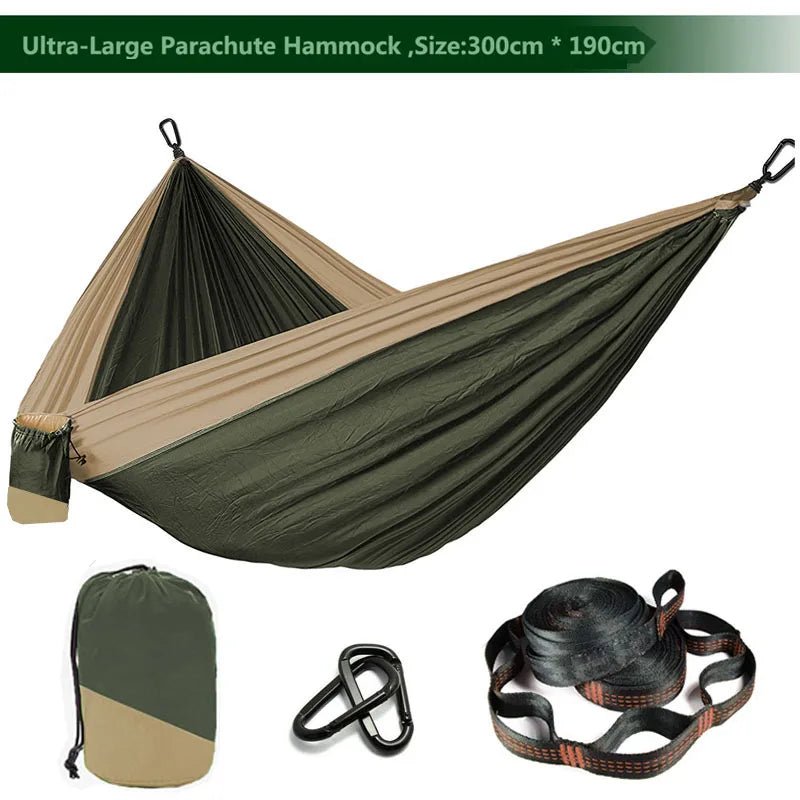 HAMAC TOILE DE PARACHUTE | Ultra - résistant - Camping Vacances