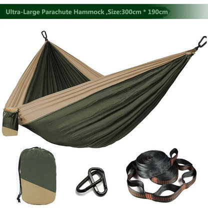 HAMAC TOILE DE PARACHUTE | Ultra - résistant - Camping Vacances
