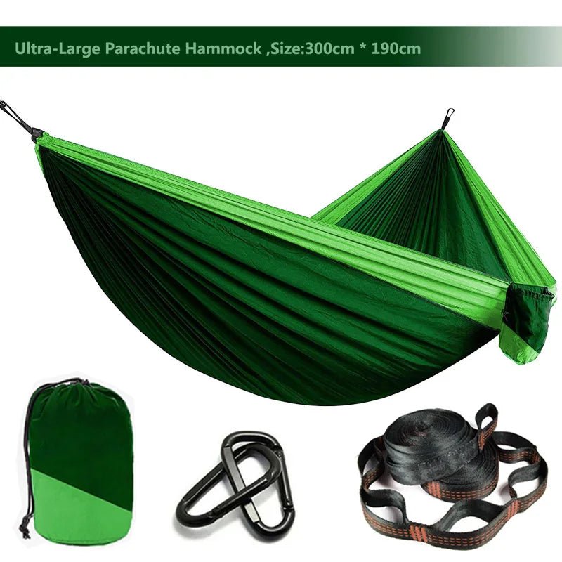 HAMAC TOILE DE PARACHUTE | Ultra - résistant - Camping Vacances
