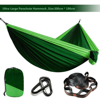 HAMAC TOILE DE PARACHUTE | Ultra - résistant - Camping Vacances