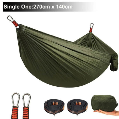 HAMAC TOILE DE PARACHUTE | Ultra - résistant - Camping Vacances