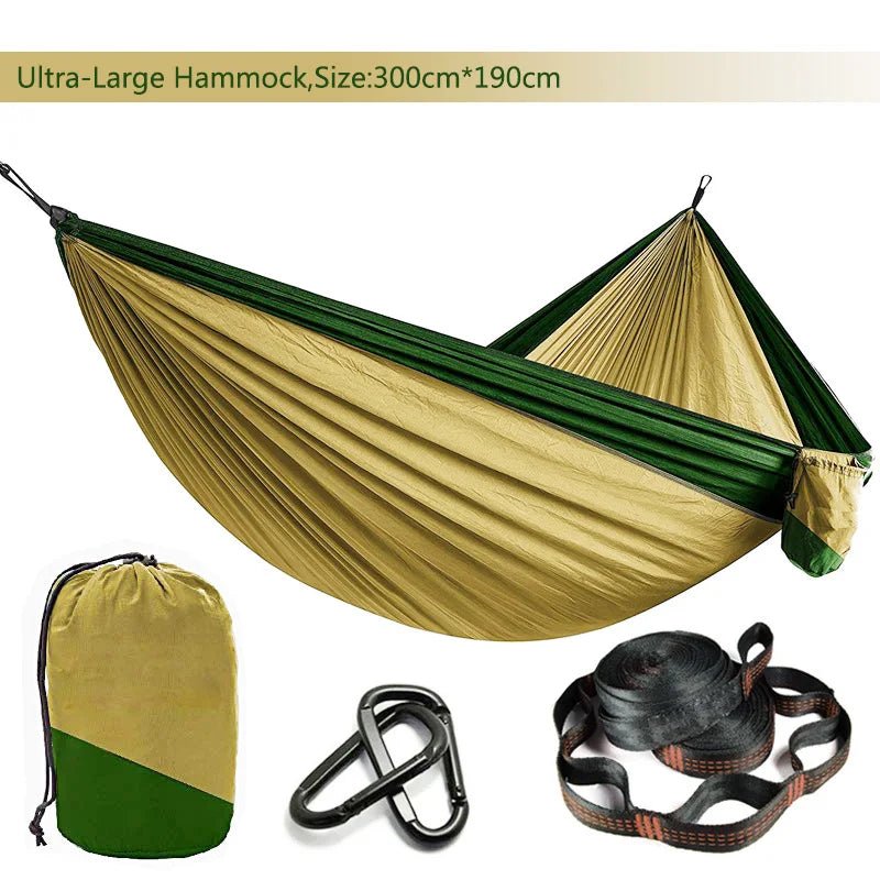HAMAC TOILE DE PARACHUTE | Ultra - résistant - Camping Vacances