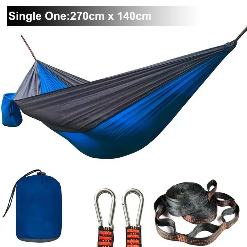 HAMAC TOILE DE PARACHUTE | Ultra - résistant - Camping Vacances