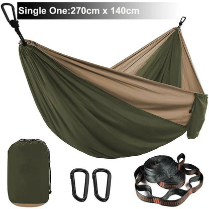 HAMAC TOILE DE PARACHUTE | Ultra - résistant - Camping Vacances
