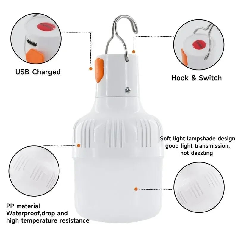 LAMPE CAMPING RECHARGEABLE - Camping Vacances