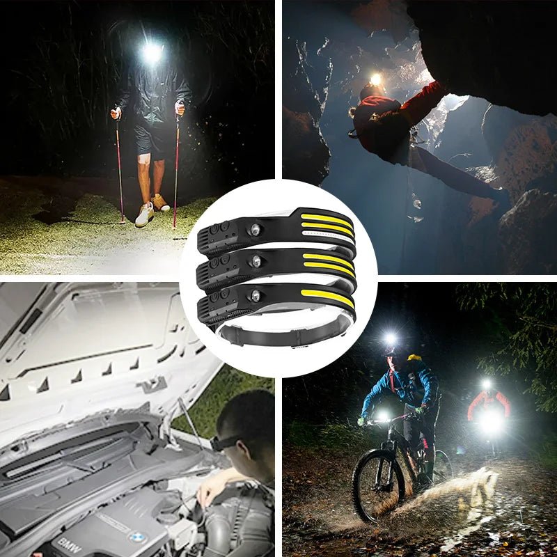 LAMPE FRONTALE COB LED - Camping Vacances