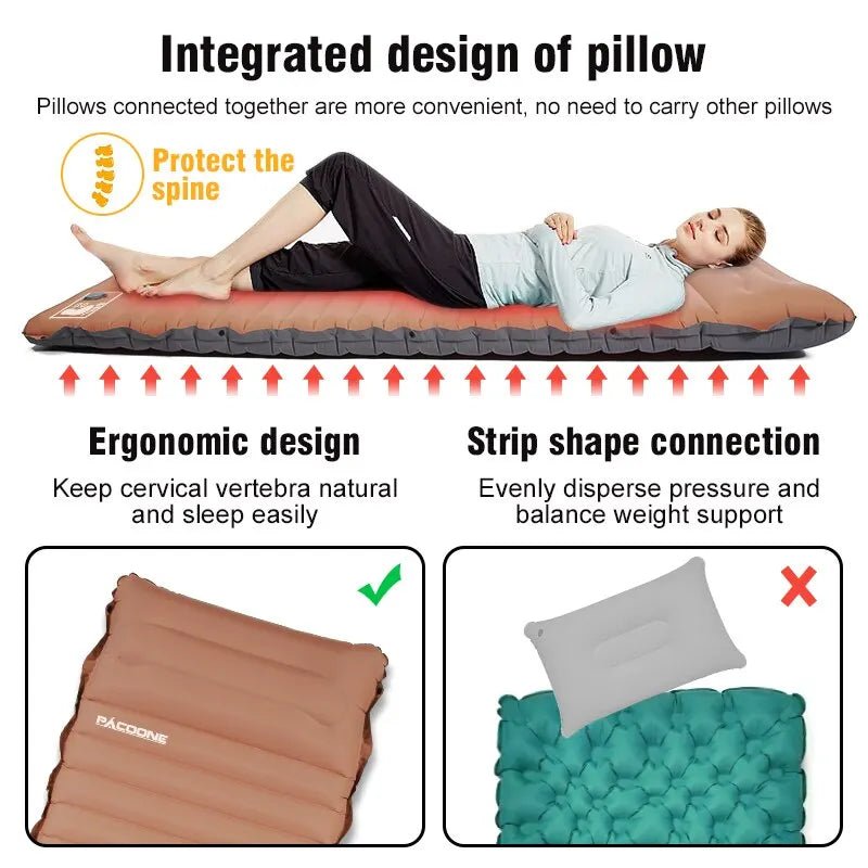 MATELAS GONFLABLE 1 personne | Confort Camping - Camping Vacances
