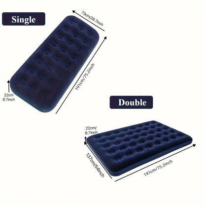 MATELAS GONFLABLE 2 personnes | Gonflage Rapide - Camping Vacances