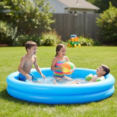 PISCINE GONFLABLE | Familiale Été - Camping Vacances