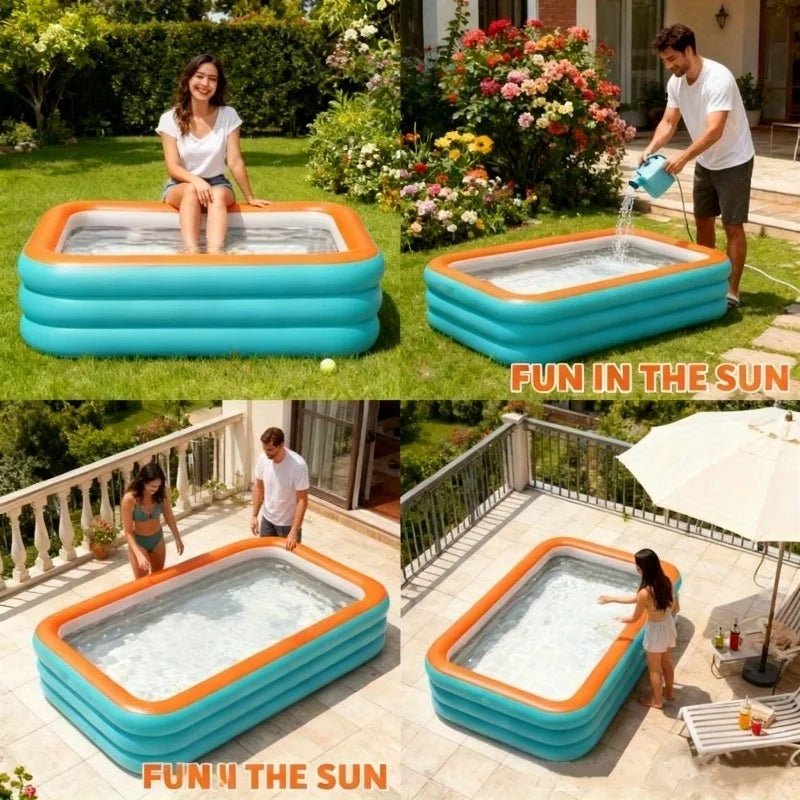 PISCINE GONFLABLE | familiale rafraichissante - Camping Vacances