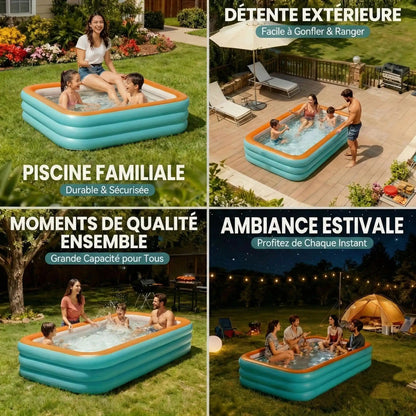 PISCINE GONFLABLE | familiale rafraichissante - Camping Vacances