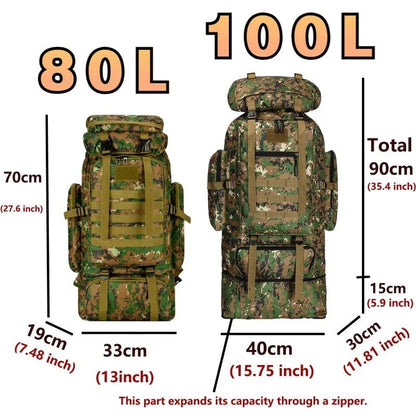 SAC A DOS HOMME 80L/100L - Camping Vacances