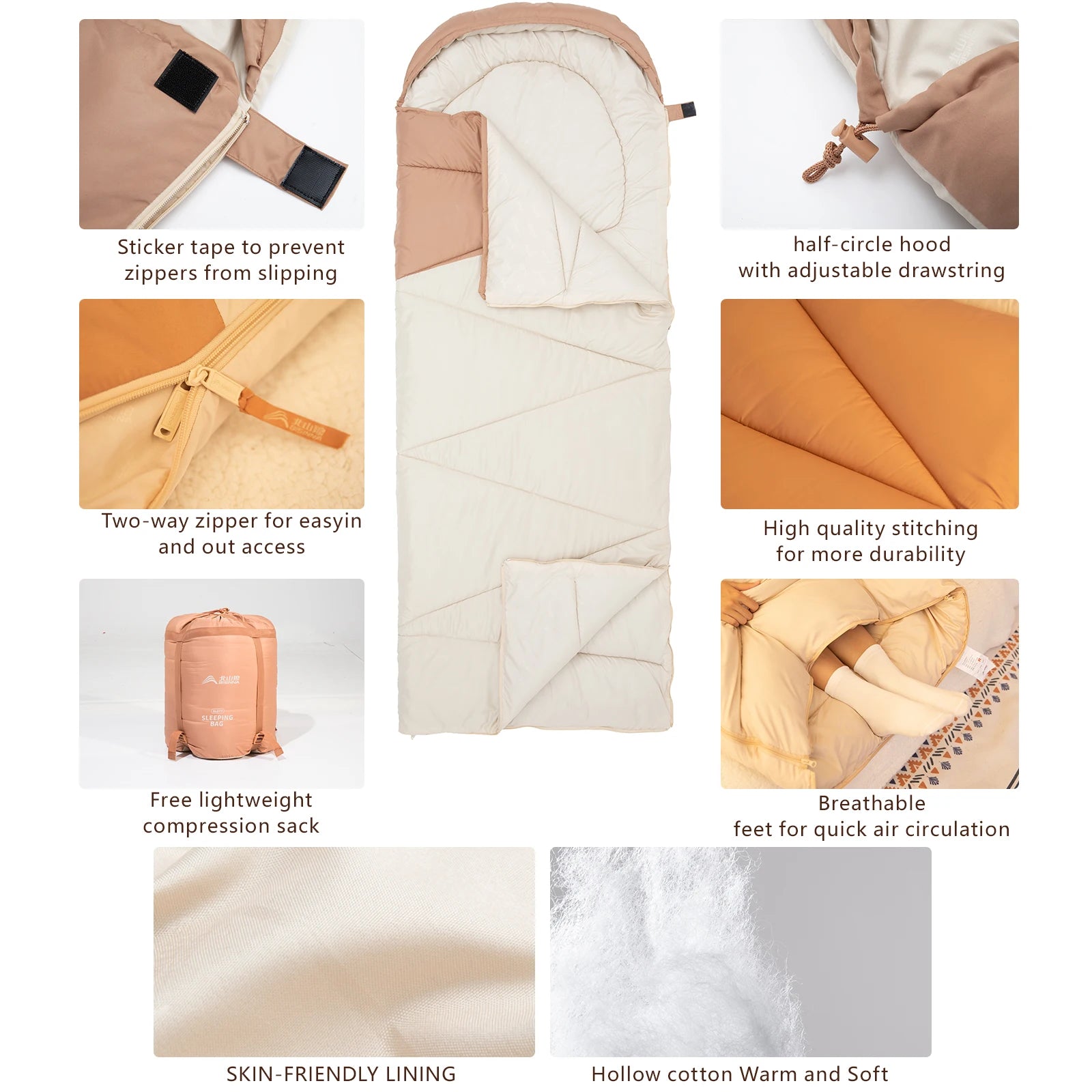 SAC DE COUCHAGE COTON - Camping Vacances