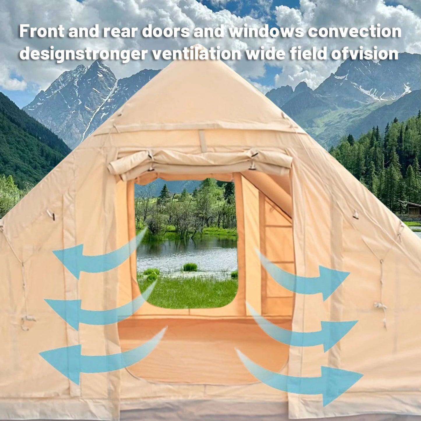 TENTE GONFLABLE 4 - 8 PERSONNES - Camping Vacances