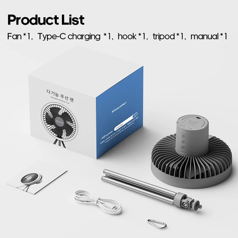 VENTILATEUR SANS FIL - Camping Vacances